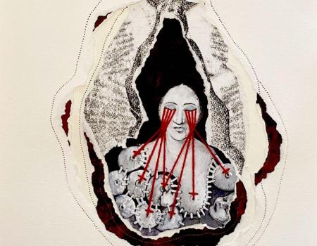 Oeuvre 6-2023 - version pour st Agatheen 30X40 cm  de nathaliebroyelle