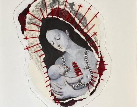 oeuvre 8-2023 - version pour st Agathe en 30X40 cm, de nathaliebroyelle