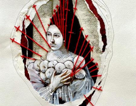 Oeuvre 5-2023 - version pour st Agathe en 30X40 cm de nathaliebroyelle