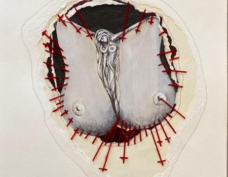 « Version,  pour Saint Agathe  »  N°4-2023 en 30/40 « Crucifixion »  BROYELLE NATHALIE